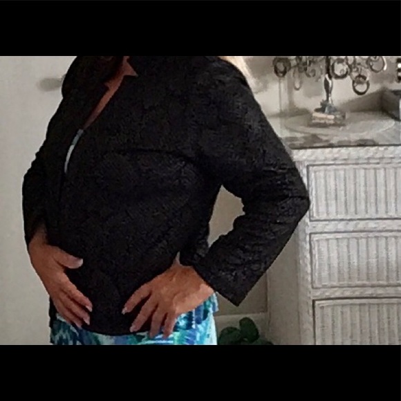 Bon worth Jacket snake pattern black silver size Small/P great for Holid… - Picture 3 of 8